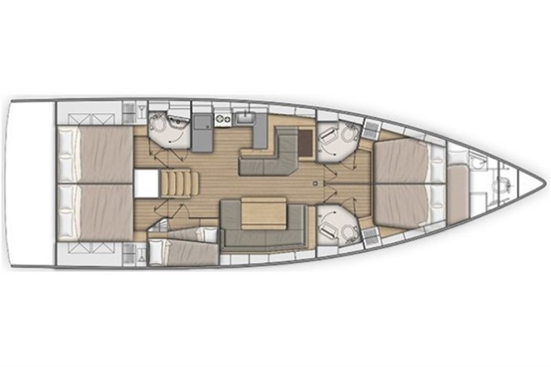 Аренда яхты Oceanis 51.1 (5+1Cab)  /2022