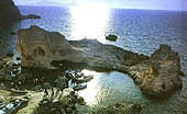 Tuff-Steinformation in Ponza